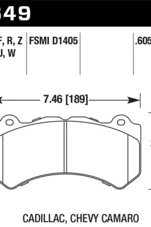 High Quality Hawk 12-16 Chevrolet Camaro ZL1 HP+ Front Brake Pads