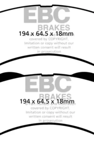 EBC 15+ Ford Expedition 3.5 Twin Turbo 2WD Yellowstuff Front Brake Pads Free Delivery
