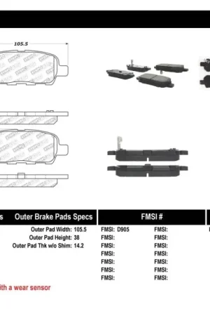 Grab Now StopTech Performance 6/02-08 350z / 01-08 G35 Rear Brake Pads