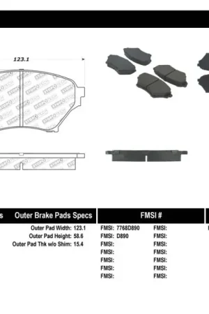 StopTech Performance 01-05 Miata w/ Sport Suspension Front Brake Pads D890 Bargain
