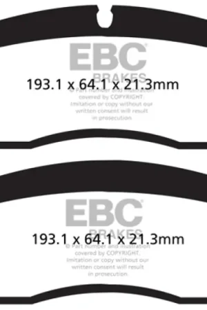 EBC 13+ Dodge Durango 5.7 Greenstuff Front Brake Pads Genuine