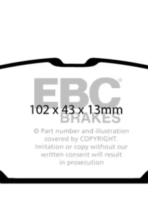 Free Shipping EBC 04-05 Mazda Miata MX5 1.8 (Sports Suspension) Yellowstuff Rear Brake Pads