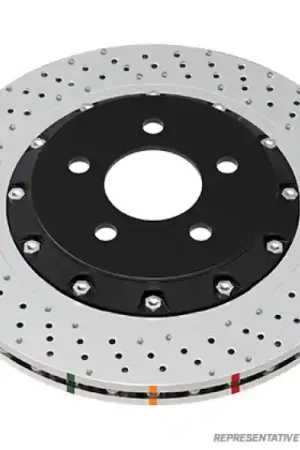 Direct From Factory DBA 15-20 Ford Mustang GT Perf Pkg (380mm Frt Rotor) Front 5000 Series Drill & Slot Rotor w/Blk Hat