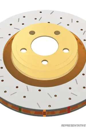 DBA 93-98 Supra Non-Turbo / 00-05 Lexus IS300 Front Drilled & Slotted 4000 Series Rotor Exclusive