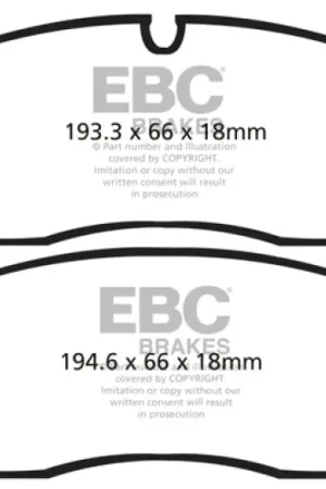 EBC 11+ Dodge Durango 3.6 Greenstuff Front Brake Pads Free Delivery