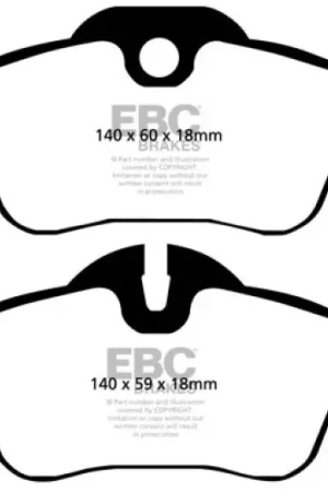 EBC 02-03 Mini Hardtop 1.6 Yellowstuff Front Brake Pads Final Sale