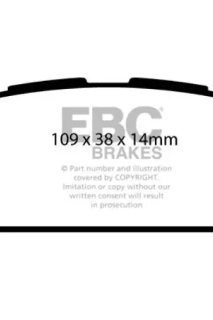 EBC 04-06 Saab 9-2X 2.0 Turbo Yellowstuff Rear Brake Pads Professional Grade