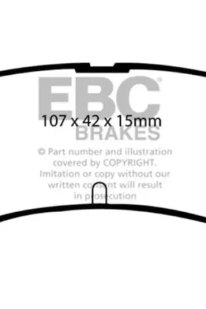 EBC 86-92 Toyota Corolla 1.6 Yellowstuff Rear Brake Pads Limited Edition