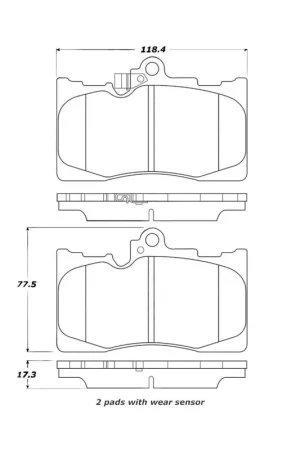 Fresh Stock StopTech Street Touring 06 Lexus GS300/430 / 07-08 GS350 Front Brake Pads