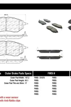 New Release StopTech Performance 05-08 Legacy 2.5 GT Front Brake Pads