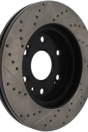 Discount StopTech 05-10 GMC Sierra 1500 (w Rear Drum) / 07-09 GMC Yukon Front Left Slotted & Drilled Rotor