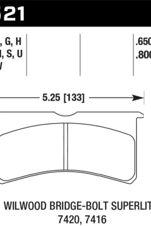 Hawk Wilwood Superlite 4/6 Forged DTC-60 Race Brake Pads No Minimum Order