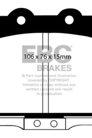 Direct From Manufacturer EBC 86-89 Mazda RX7 2.4 (1.3 Rotary)(Vented Rear Rotors) Redstuff Front Brake Pads