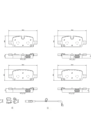 Brembo OE 21-24 Cadillac Escalade/Suburban/Tahoe/Yukon/Yukon XL Ceramic Brake Pad - Rear Limited Edition