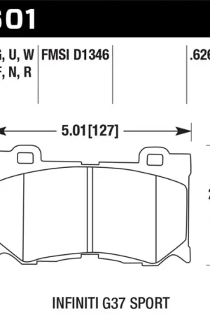 Hawk Infiniti G37 Sport HP+ Street Front Brake Pads Viral