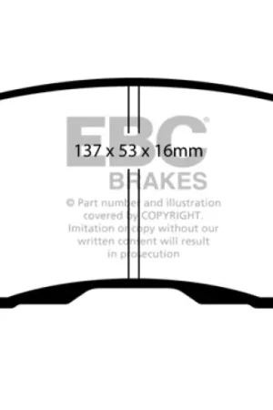 EBC 02-03 Infiniti G20 2.0 Redstuff Front Brake Pads Hot Picks