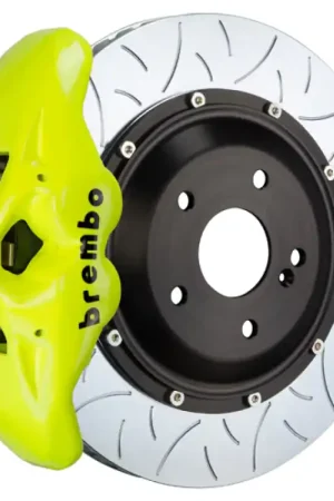 Brembo 18+ RS5 Front GT BBK 6 Piston Cast 405x34 2pc Rotor Slotted Type-3- Fluo. Yellow Super Sale