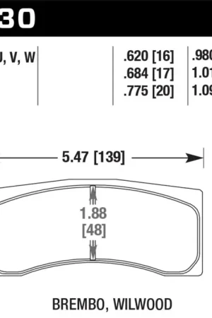 Hawk Brembo X9 060 71/74 / Brembo XA4 D3 01/04 / Wilwood Integra IP Racing DTC-70 Brake Pads Order Now