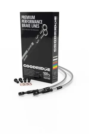Shop Now Goodridge 18-22 Harley-Davidson FLTRXSE (w/ABS) Black Front Brake Line w/Clear Fitting
