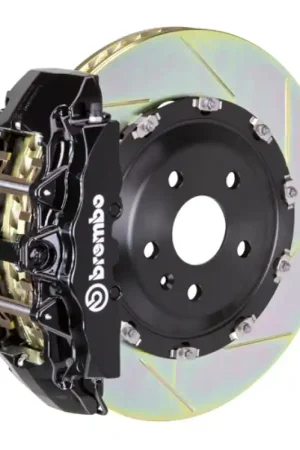Order Now Brembo 13-17 Model S RWD Fr GT BBK 6Pis Cast 380x34 2pc Rotor Slotted Type1-Black