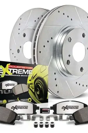 Power Stop 21-23 Ford Mustang Mach-E Front Z26 Street Brake Kit Free Delivery