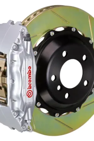 Worldwide Shipping Brembo 92-00 Viper RT-10/GTS Front GT BBK 4 Piston Cast 2pc 355x32 2pc Rotor Slotted Type1-Silver
