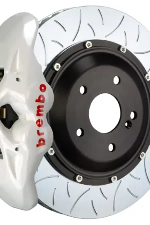 Instant Buy Brembo 11-18 Cayenne/S/GTS Rear GT BBK 4 Piston Cast 380x28 2pc Rotor Slotted Type3- White