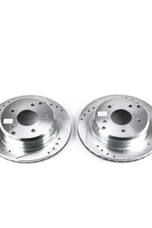 Top Rated Power Stop 84-87 Chevrolet Corvette Rear Evolution Drilled & Slotted Rotors - Pair