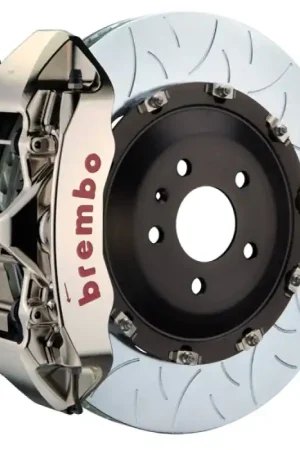 Express Delivery Brembo 08-14 C63 (Excl Black Series) Fr GTR BBK 6Pist Billet 405x34 2pc Rotor Slotted Type3-Nickel