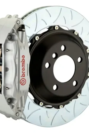 Exclusive Offer Brembo 05-10 Jetta GLI Fr GT BBK 4Pis Cast 2pc 355x32 2pc Rotor Slotted Type3-Silver