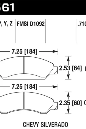 Hawk 07 Chevy Tahoe / 07 GMC Yukon HPS 5.0 Front Brake Pads Price Cut