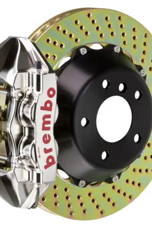 Brembo 05-08 LR3/05-13 Range Rover Sport Rr GTR BBK 4 Pist Billet 380x28 2pc Rotor Drilled- Nickel Same Day Shipping