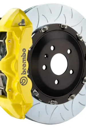 Buy Online Brembo 18+ X3/19+ X4 Front GT BBK 6 Piston Cast 380x34 2pc Rotor Slotted Type-3- Yellow