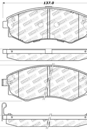 StopTech Performance 89-1/94 Nissan 240SX (w/ABS) 92-01/05-06 Hyundai Elantra Front Brake Pads One Day Deal