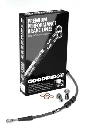 Goodridge 17-20 HD XL1200CX (w/ABS) +4in Black Brake Line Kit w/Stainless Steel Fittings Exclusive
