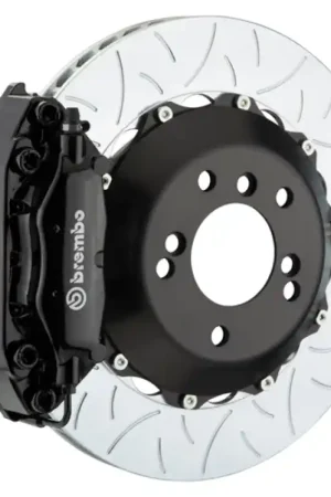 Brembo 11-16 528i Rear GT BBK 4 Piston Cast 345x28 2pc Rotor Slotted Type3-Black Don’t Miss Out