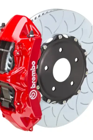 Best Seller Brembo 15-19 VW Golf R/15-20 Audi S3 Front GT BBK 6 Piston Cast 350x34 2pc Rotor Slotted Type3- Red