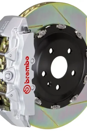Affordable Brembo 05-13 Corvette Front GT BBK 6 Piston Cast 380x34 2pc Rotor Slotted Type1-Silver
