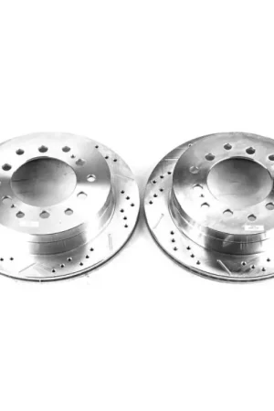 Reduced Price Power Stop 03-09 Lexus GX470 Rear Evolution Drilled & Slotted Rotors - Pair
