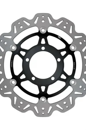 Exclusive EBC 06-08 Triumph Hinckley Daytona 675 Front Left/Right Vee Floating Black Rotor