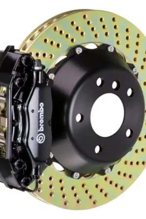 Today Only Brembo 99-05 330i (Excl. xDrive) Rear GT BBK 4 Piston Cast 2pc 345x28 2pc Rotor Drilled-Black