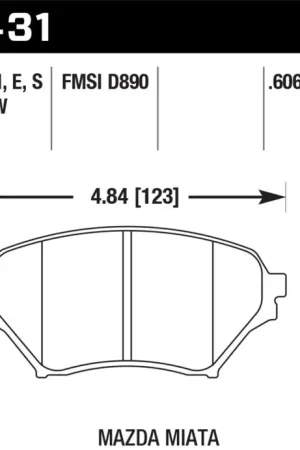 Hawk 01-05 Miata w/ Sport Suspension HT-10 Race Front Brake Pads D890 Exclusive