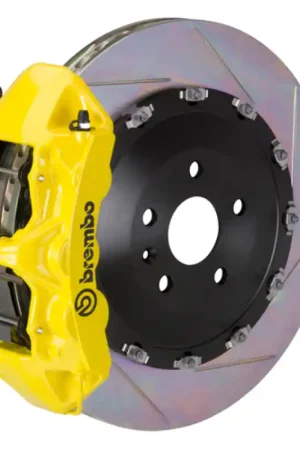 Modern Brembo 19+ X5 (G05)/20+ X6 Front GT BBK 6 Piston Cast 405x34 2pc Rotor Slotted Type-1- Yellow