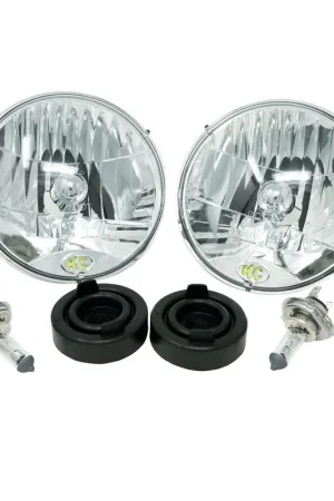 KC Headlight H4 Halogen 7in Dot 2-Light 1997-2006 Jeep Wrangler TJ Best Price
