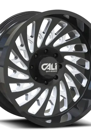 Fresh Stock Cast Aluminum Wheels Switchback 9108 GB 20x12 Milled Spokes Gloss Black 5 On 127 Bolt Pattern -51 Offset Cali Offroad Wheels