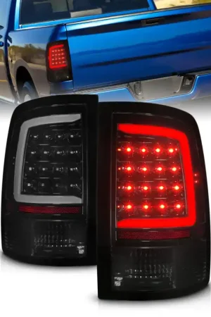 Sale ANZO 09-18 Dodge Ram 1500 Full LED Taillights w/ Sequential Black Housing/Smoke Lens