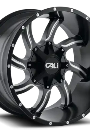 Cast Aluminum Wheels Twisted 9102 SB 20x9 Milled Spokes Satin Black 5 On 127/5 On139.7 Bolt Pattern 0 Offset Cali Offroad Wheels Viral