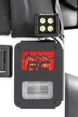 Jeep Tail Light Covers Mountains 07-18 Wrangler JK Rough Country Editor’s Pick