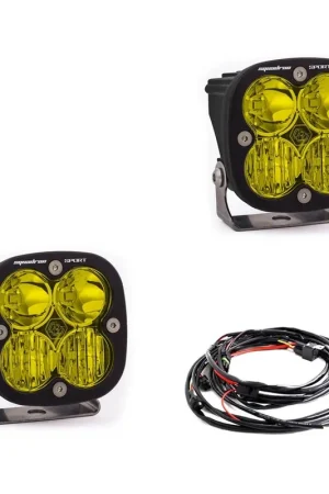 Squadron Sport Black LED Light Pod Pair (Driving/Combo, Amber) Special Discount