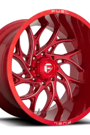 Aluminum Wheels 20X9 Runner D742 8 On 165.1 Candy Red Milled 125.2 Bore 1 Offset Fuel Off Road Wheels Markdown